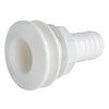 Seacock white plastic w/hose adaptor 1/2"