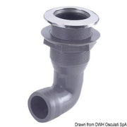 Nylon skin fitting 3/4" 20mm w/SS head 90° adaptor