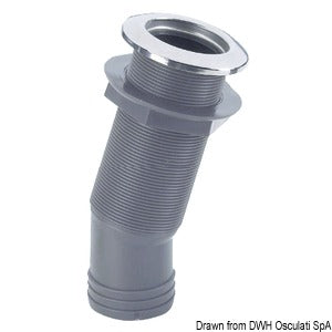 Seacock polished SS head 15° 50 mm x 2