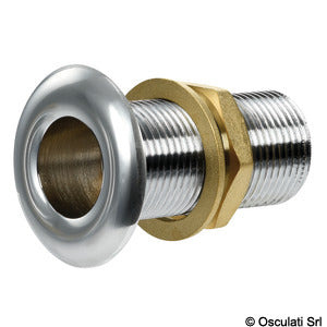 Sea cock chromed brass 1"1/2