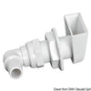 White plastic scupper 90° 1" x 19 mm