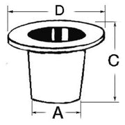 Threaded seacock white plastic 3/4"