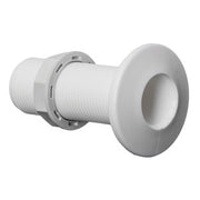Threaded seacock white plastic 1"
