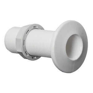Threaded seacock white plastic 1