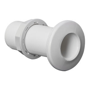 Threaded seacock white plastic 1