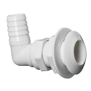 90° seacock white plastic 1" x 19 mm