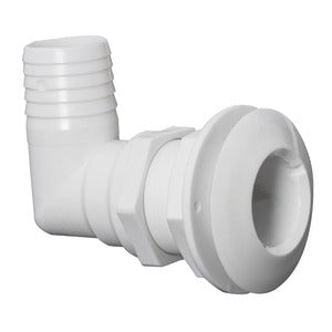 90° seacock white plastic 1"1/2 x 38 mm