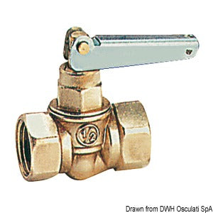 Fuel shut-off valve brass 3/8"