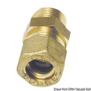 Brass comprssion joint straight male 10 mm x 3/8"