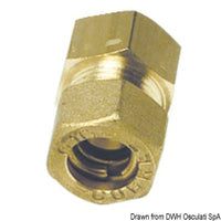 Brass comprssion joint female straight 10mm x 1/4"