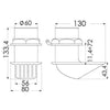BHF (Buzzi - Hi - Flow) thru-hull scoop strainer