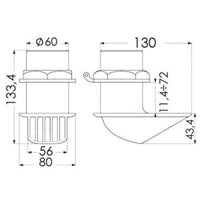 BHF (Buzzi - Hi - Flow) thru-hull scoop strainer