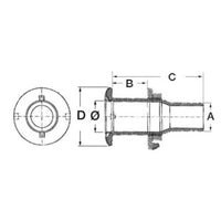 Skin fitting AISI 316 3/8" x 15 mm