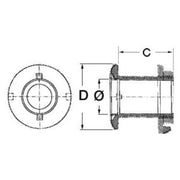 Thru hull AISI 316 mirror polished 1/2"