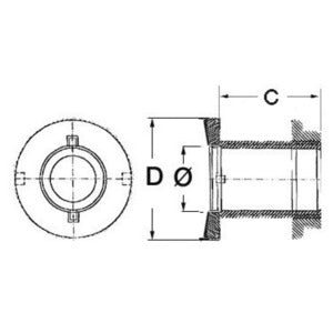 Flush skin fitting AISI 316 mirror polished 1