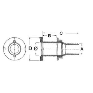 Flush skin fitting AISI 316 1