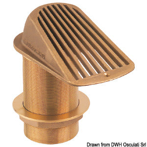 GUIDI Series 2000 bronze thru-hull strainer 1"