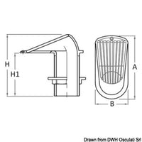 GUIDI Series 2000 bronze thru-hull strainer 1"1/2