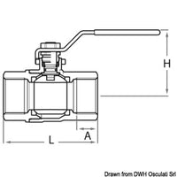 GUIDI bronze F-F ball valve full flow 2"