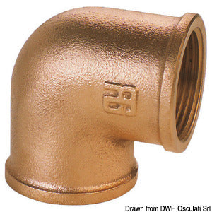 GUIDI bronze F-F 90° elbow 1/4"