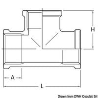 GUIDI bronze F-F-F T-fitting 3/8"