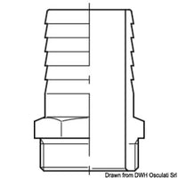 GUIDI bronze male hose connector 3/8" x 10 mm