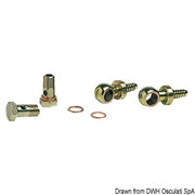 Kit 2 swivelling brass joints 10 mm
