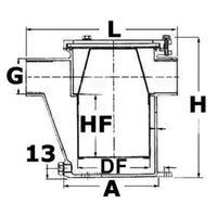 Water cooling engine filter AISI 316 - 2"