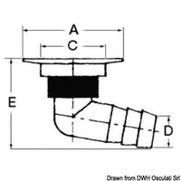 Fire Port 90° w/hose ad.38mm