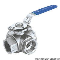 3-way ball valve AISI 316 1"