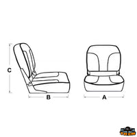 Pilot seat «Baltic» - A cm 40 - B cm 40 - C cm 50 [O1474481]