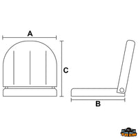 Pilot seat Captain Plus  - A cm 51 - B cm 40 - C 42 cm - Optional cushionsO1421100 [O1421000]