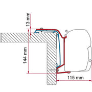 Fiamma F45s Bracket Kit for Rapido Series S6 686F from 2024 On
