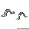 U-clip rubber-coated AISI 304 22 mm