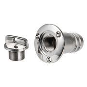 Bilge drain plug AISI 316 mirror polished 60 mm