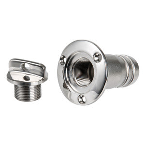 Bilge drain plug AISI 316 mirror polished 60 mm