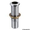 Skin fitting fitted with chromed brass hose