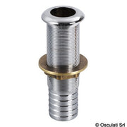 Skin fitting fitted with chromed brass hose