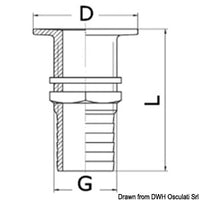 Chromed brass bushing 50 mm