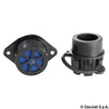 Drain plug fitted with valve for rubber dinghies