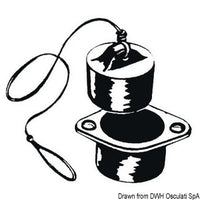Drain plug fitted with valve for rubber dinghies
