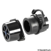 Drain plug fitted with valve for rubber dinghies