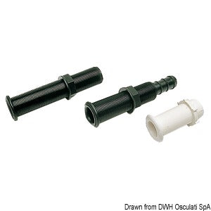 Water drain bushing black 22.7 x 150 mm