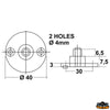 Base with pin - For 8 mm heads [M3508209]