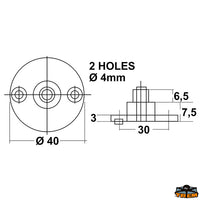 Base with pin - For 8 mm heads [M3508209]