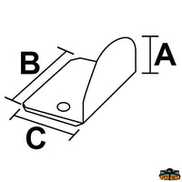 90° Mounting plate - A mm 30 - B mm 50 - C mm 30 [M3532004]