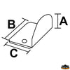 90° Mounting plate - A mm 30 - B mm 50 - C mm 30 [M3532007]