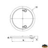Round low profile hatch - diameter 485 mm - a mm 485 - b mm 420 - c 42.5 mm - d mm15 - Plastic counterflange								

								N0732523 (not included) [N0731420]