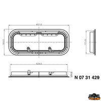 Low profile hatch 191x367 mm - Acrylic thickness 8 mm - External dimensions X mm 191 - External dimensions Y mm367 [N0731347]
