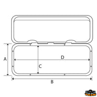 Waterproof ABS UV Resistant walkable inspection hatch 370x375 mm ice white color - ICE color - A mm 370 - B mm 375 - C mm283 [L5437375G]